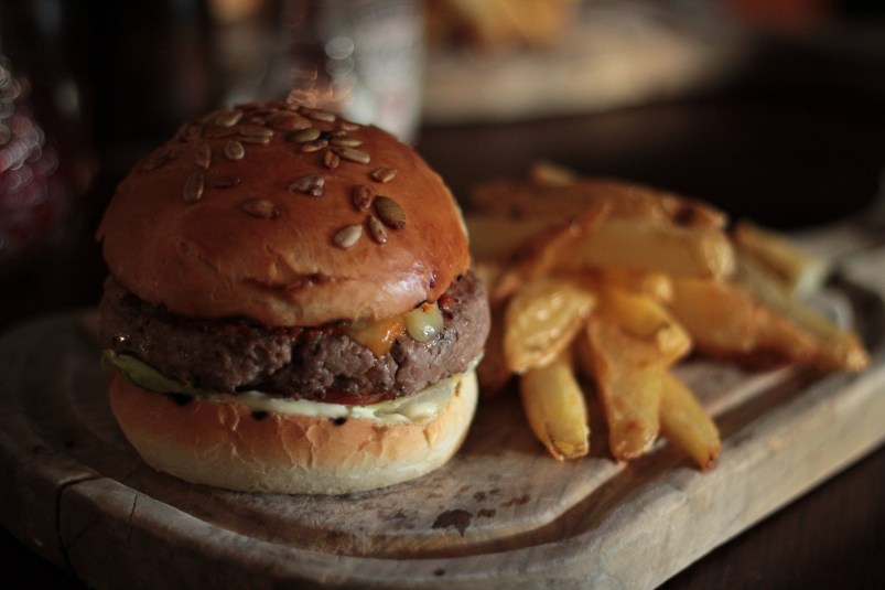 Grosvenor Cafe Oxtail & Bone Marrow Burger