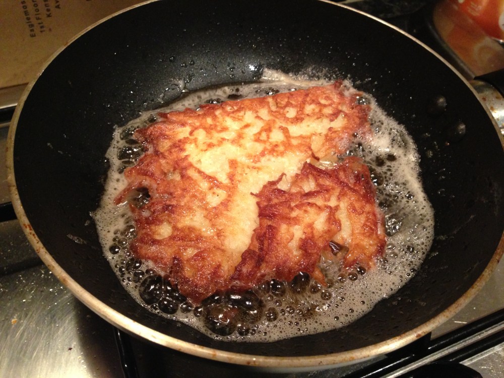 Our Swedish potato rårakor - basically a big potato pancake!