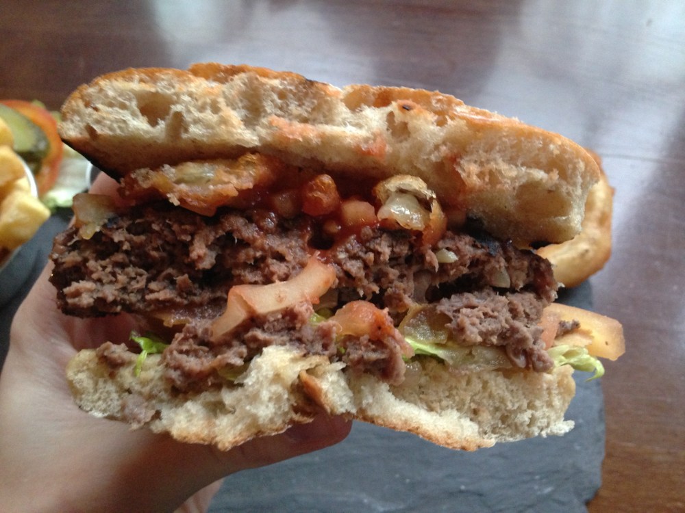 The patty was full of flavour