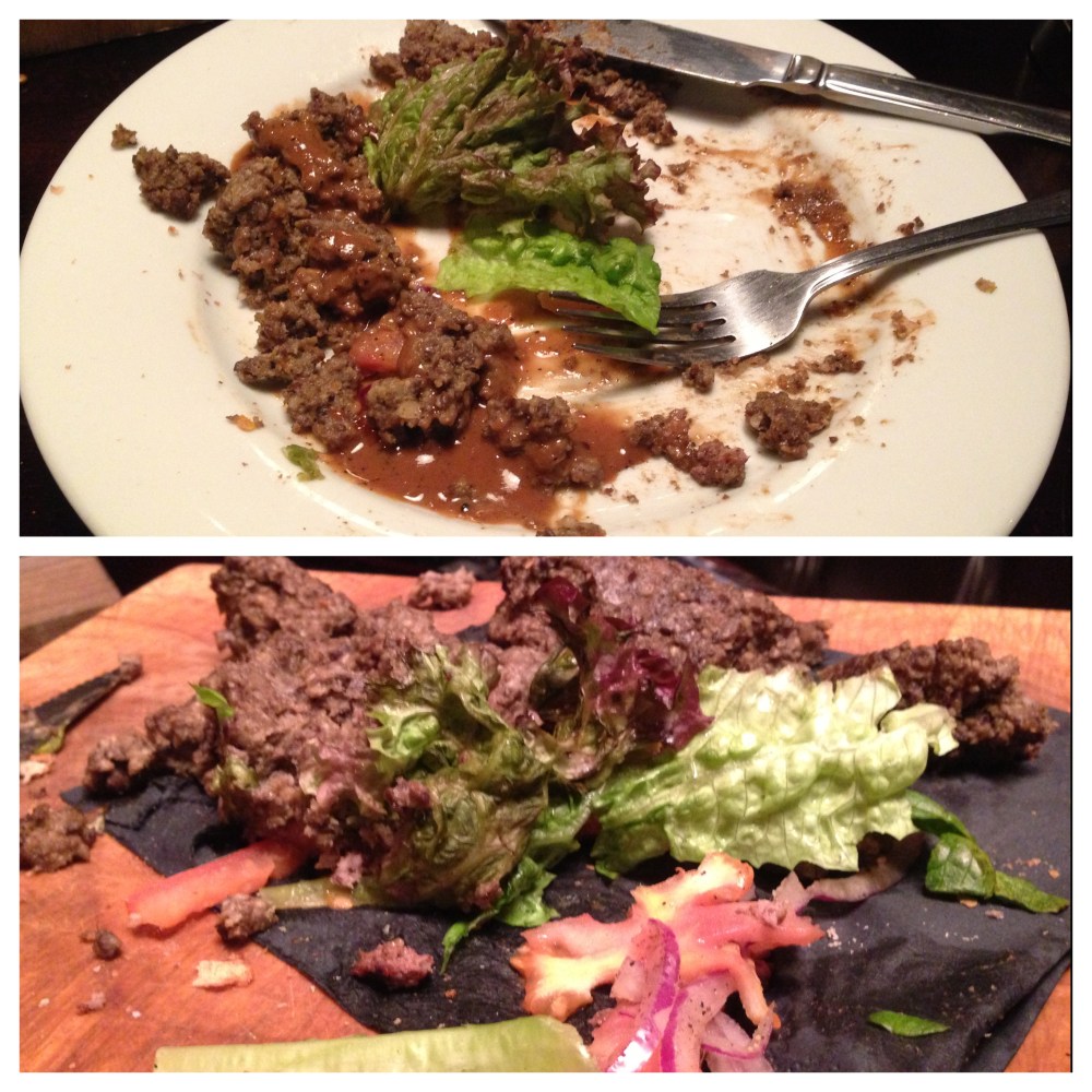 The haggis was too much, as well as the rest of the bun and fries that remained.