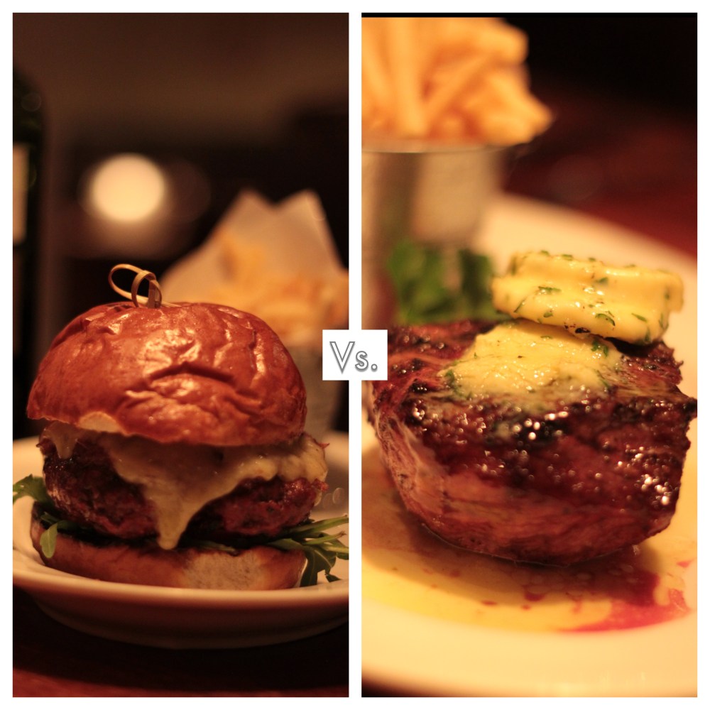 Burger vs. Steak