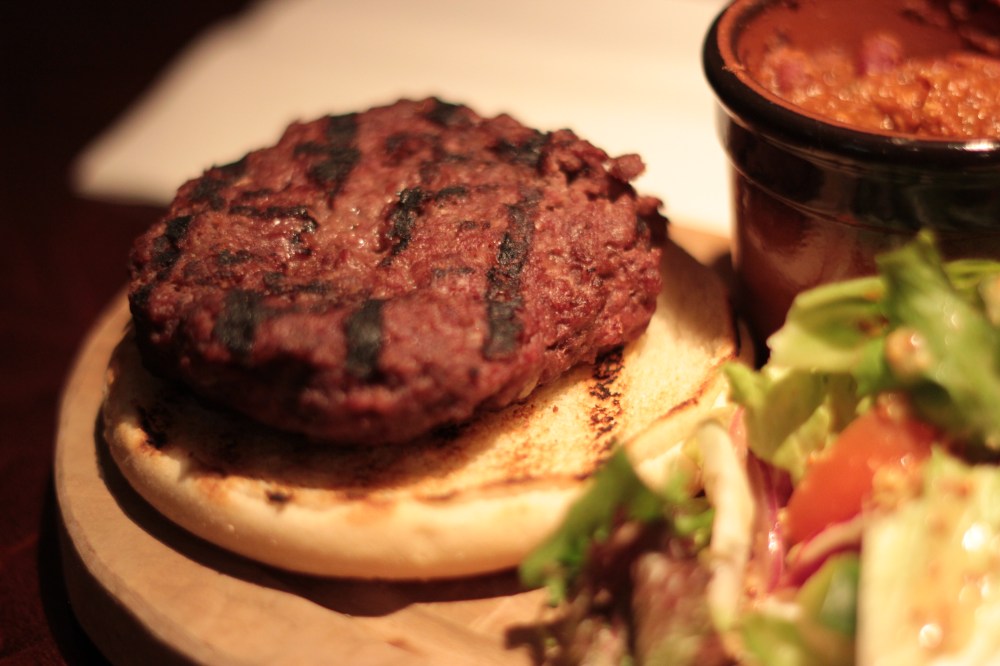 The chilli burger was dry