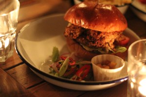 The Bombay Burger Special. Curry good-ness!