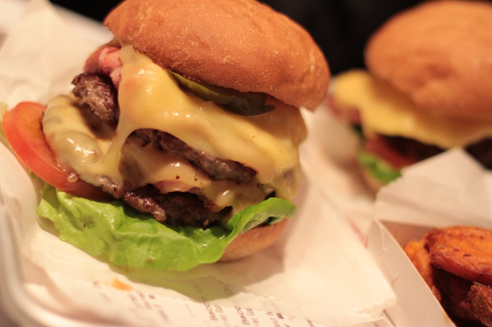 Double Cheese and Bacon Burger