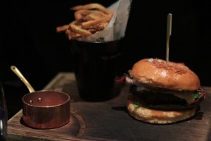 Topped with bacon and Gruyere