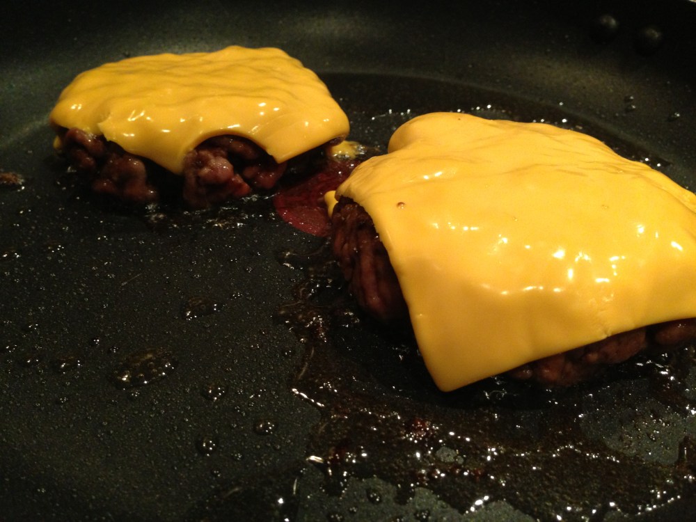 Melting the American cheese