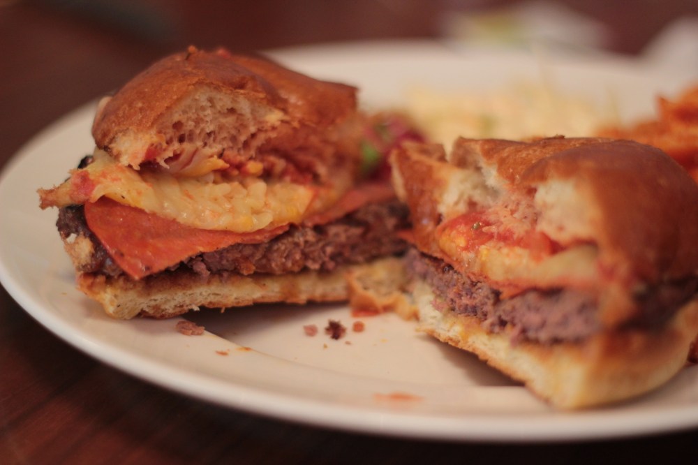 Inside the Pizza Burger