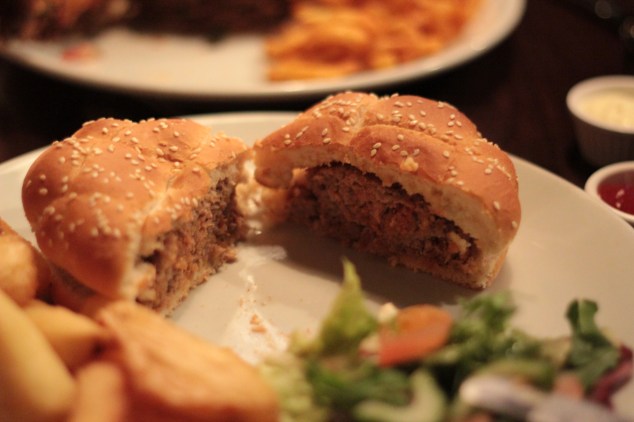 Inside the Italian Sausage Burger