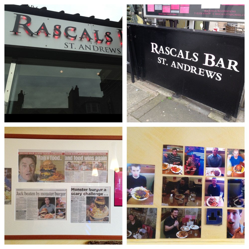 Outside of Rascals bar, The media coverage wall and the wall of fame/shame