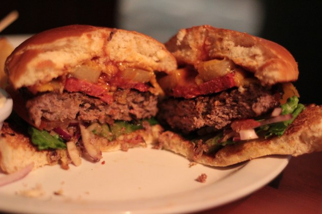 Inside the Chorizo Burger