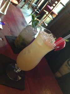 The drinks. The Hurricane Skippy (front) and the Louisiana Jam.