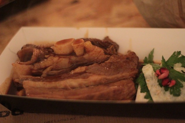 Slow-braised beef rib.