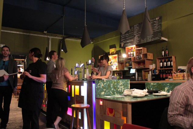 The bar inside the venue area of the cafe.