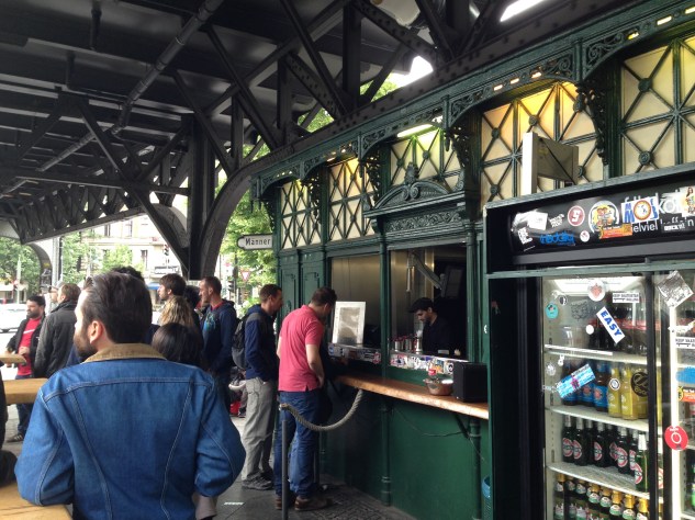 Hungry diners line up to grab some Burgermeister