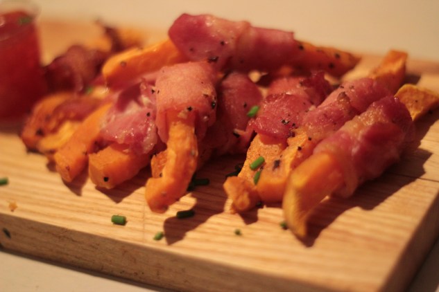 Sweet Potato Fries wrapped in bacon