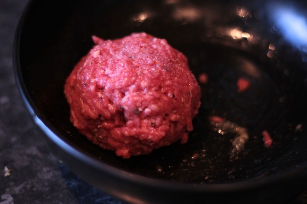 Golf ball-sized amount of beef