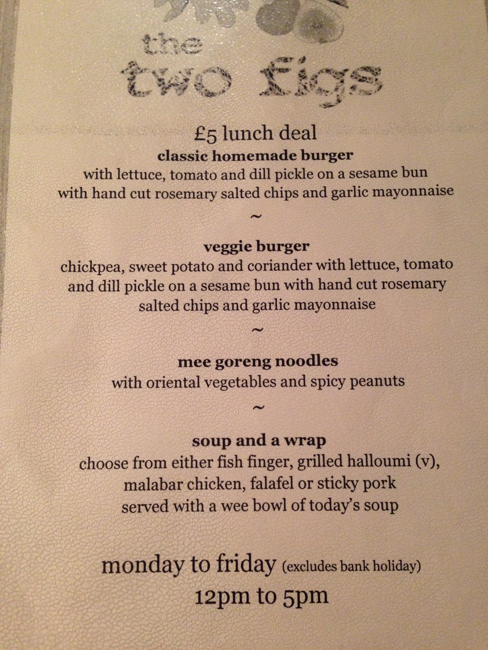 The Lunch Menu