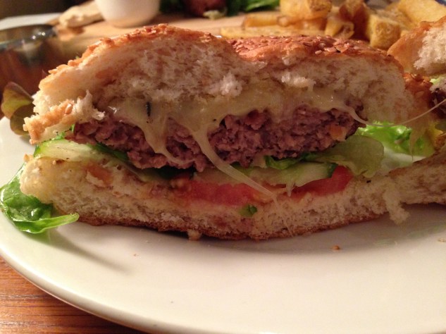 Inside the classic burger