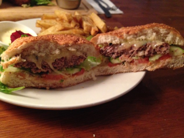 Inside the classic burger