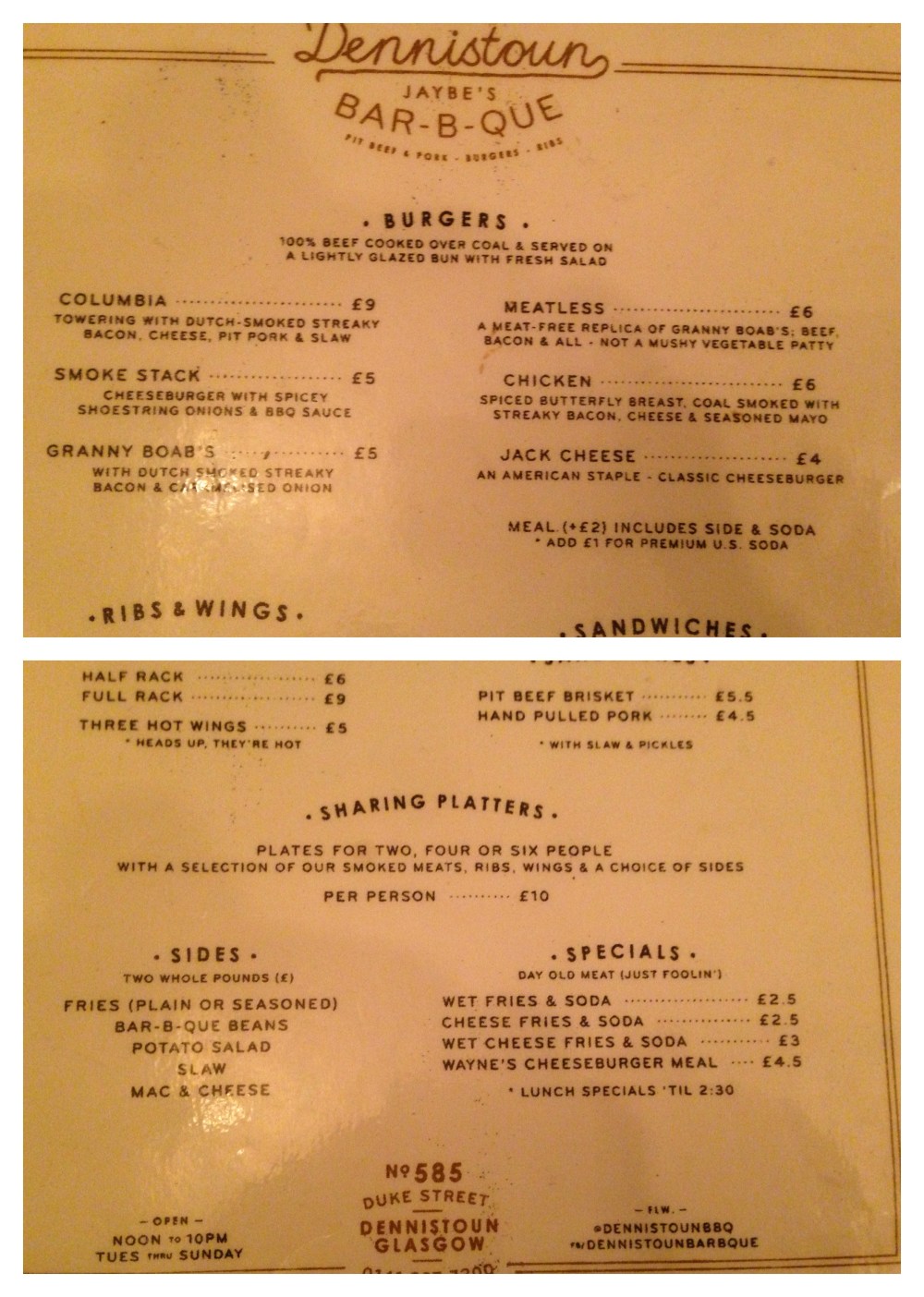 The Menu (click to enlarge)