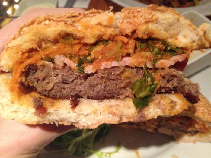 Inside the Stravaigin Beef Burger