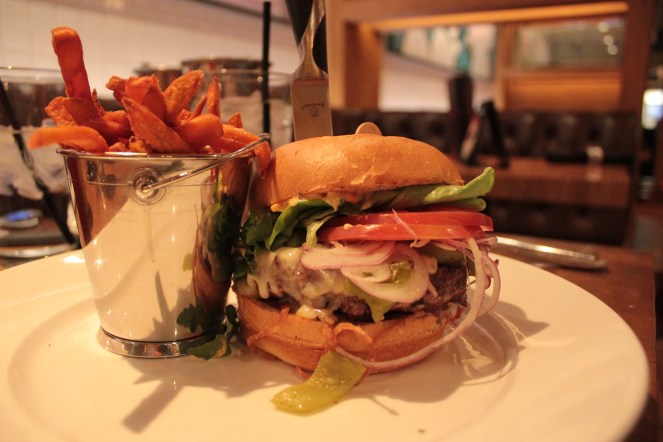 The 'El Machete' with sweet potato fries