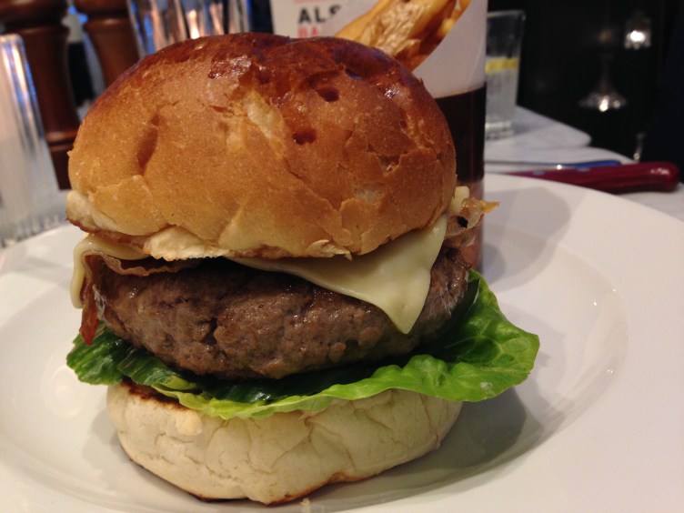 The burger was fairly big