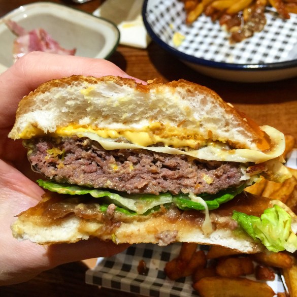 Inside the cheeseburger