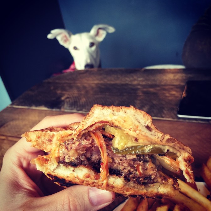 Inside the Cult burger. Ever get the feeling that you're being watched?